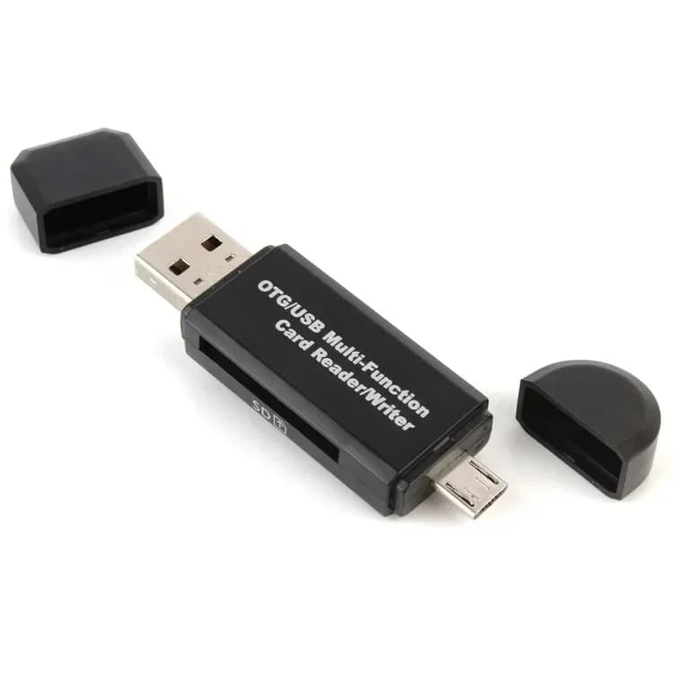 Nworld Adattatore per lettore di schede OTG Flash Drive USB 2.0 ad alta velocità Lettore universale OTG TF/SD E per accessori per laptop con Micro SD