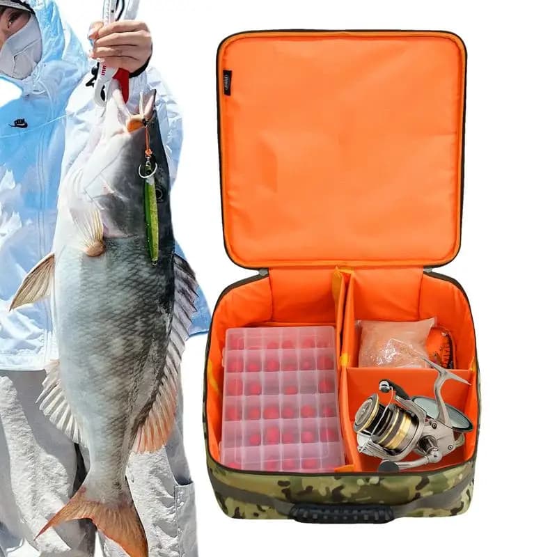 Soft Bag for Fishing Equipment Storage Box for Four Grid Fishing Equipment with Handle Waterproof Fishing Mulinello Bag