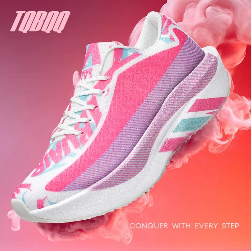 Men Women Carbon Plate Running Shoes Lightweight Cushion Sneakers Non Slip Outsole Marathon Racing Training Athletic Shoes