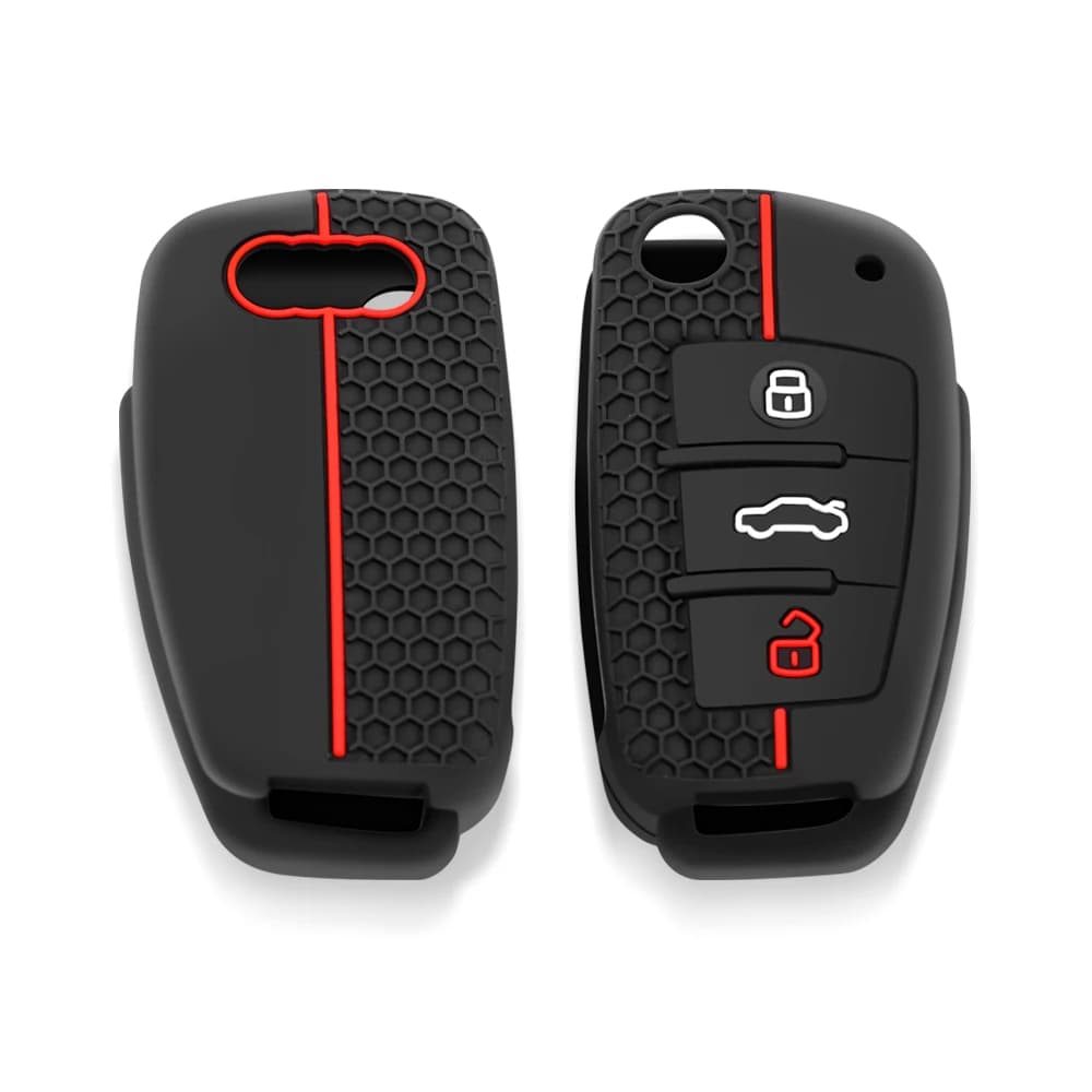 Per Audi A4 B7 A6 C5 C6 A1 A3 8P TT Q3 Q2 Q7 TTS R8 S3 S6 RS3 RS6 Accessori Copritasti per auto in silicone Custodia Fob Portachiavi