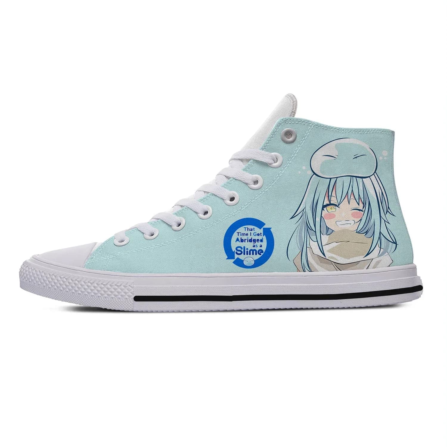 Anime Slime Rimuru High Top Sneakers Uomo Donna Adolescente Moda Scarpe casual Scarpe da corsa in tela Scarpe leggere con stampa 3D
