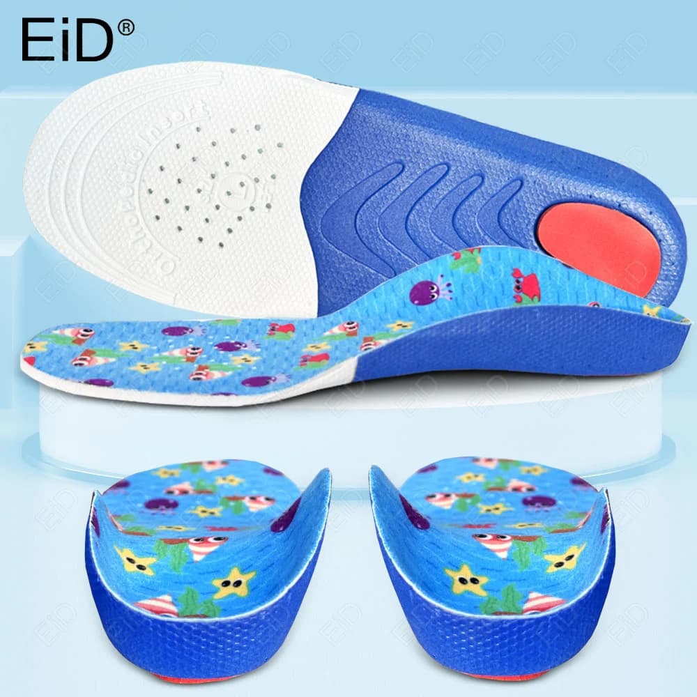 Orthopedic Insoles For Kids Flat Foot High Arch Support OX-Legs Deep Cup Plantar Fasciitis Comfort Sports Running Shoes Pads