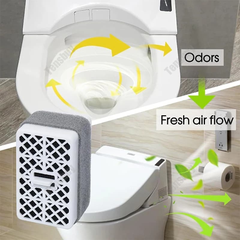 1/4pc Bagno Wc Filtro Aria Al Carbonio Per Toto THU6474-01 Purificatore D'aria Elemento Filtrante S300 S350E Wc Flter Deodorante-Filte