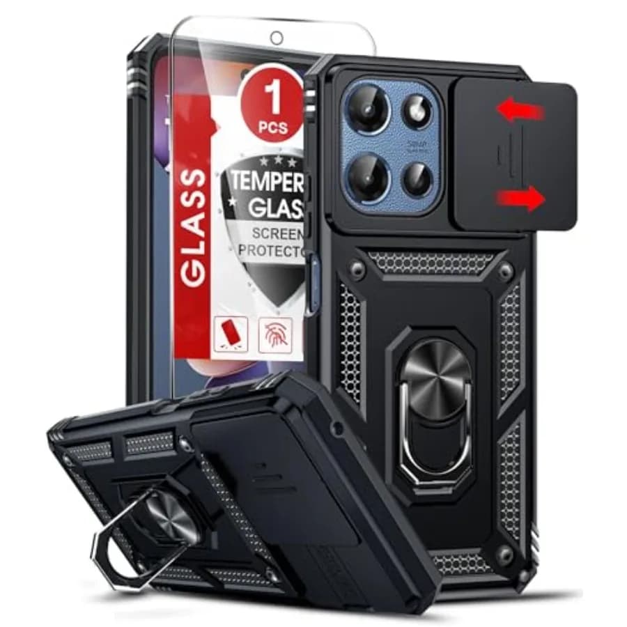 for M G-202 Cae/M G 2026 Phone Cae/M G-Play 2026 Cae: with lide Camera Cover creen tec, Military-Ge Android Cover Funda para Ma