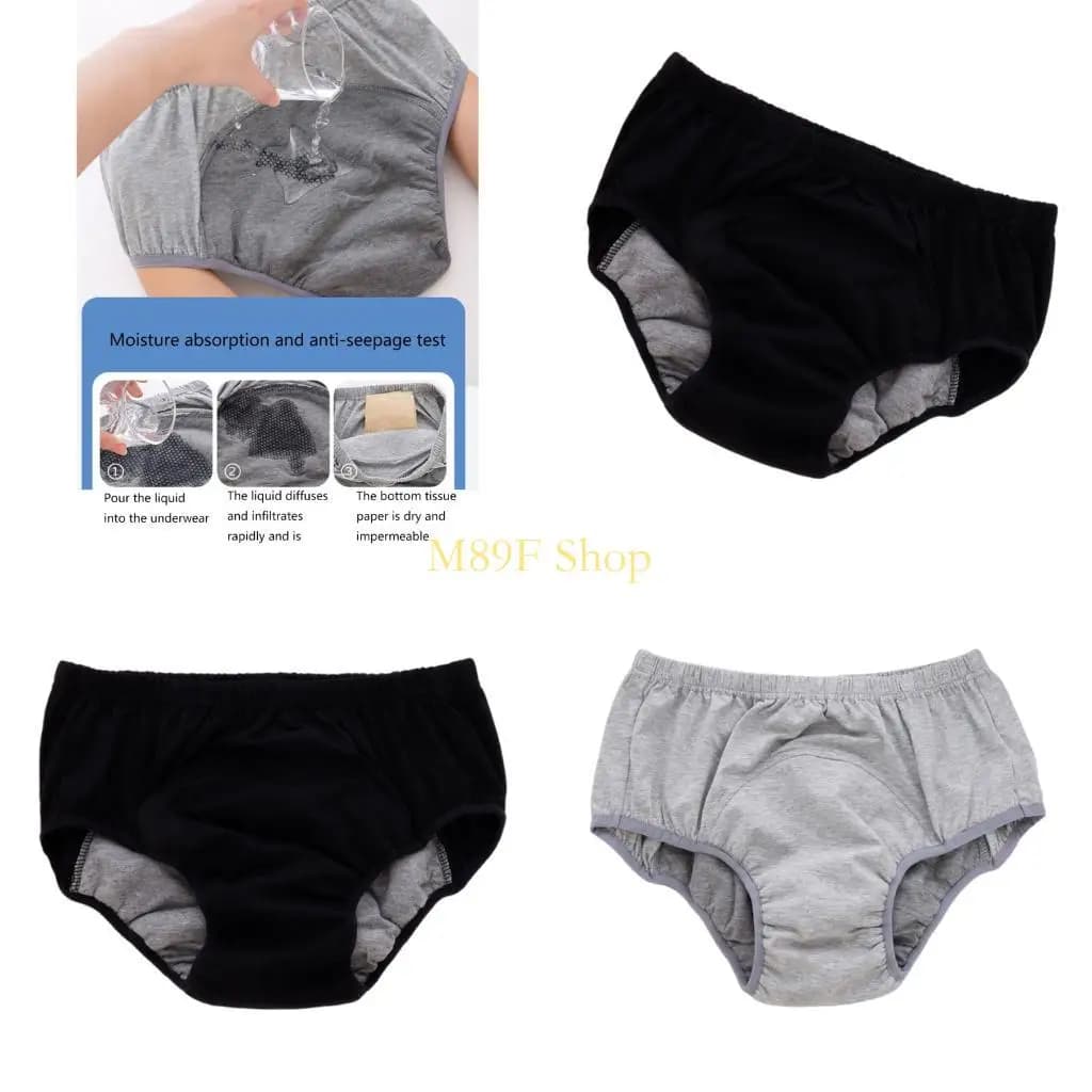M89F Biancheria intima per incontinenza riutilizzabile regolabile Morbido cotone lavabile Comfort discreto