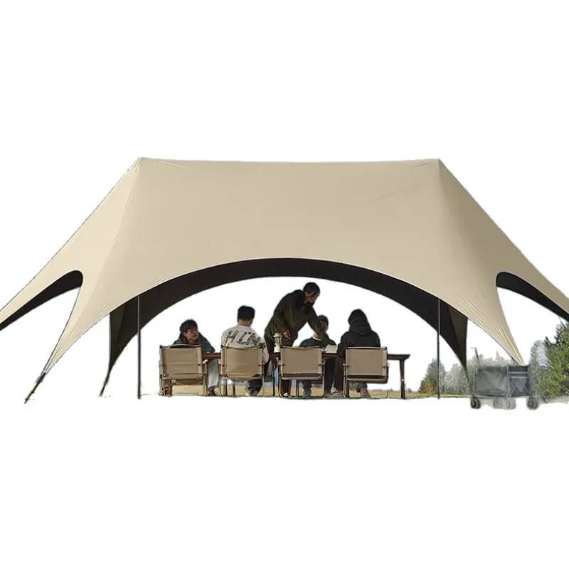 Tenda a baldacchino in vinile per esterni, tenda a farfalla di grandi dimensioni, tenda portatile con protezione solare e antipioggia