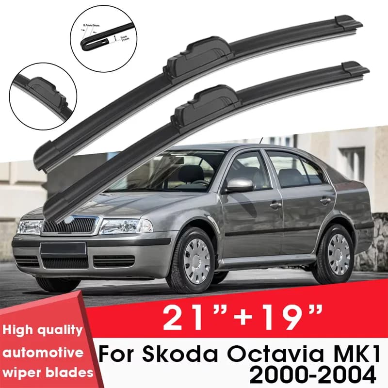 Spazzole tergicristallo per auto per Skoda Octavia MK1 2000-2004 21 "+ 19" Parabrezza Parabrezza pulito Gomma di silicone Tergicristalli per auto Accessori