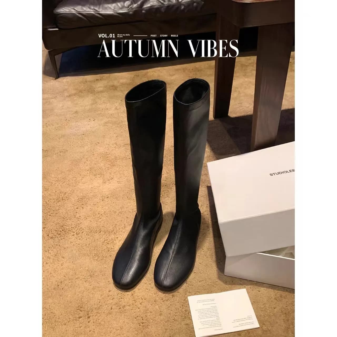 Women's High Knee Boots Black Genuine Satin Leather Autumn Winter Tip Western Boots With Wedge Long Shoes Women's Shoes