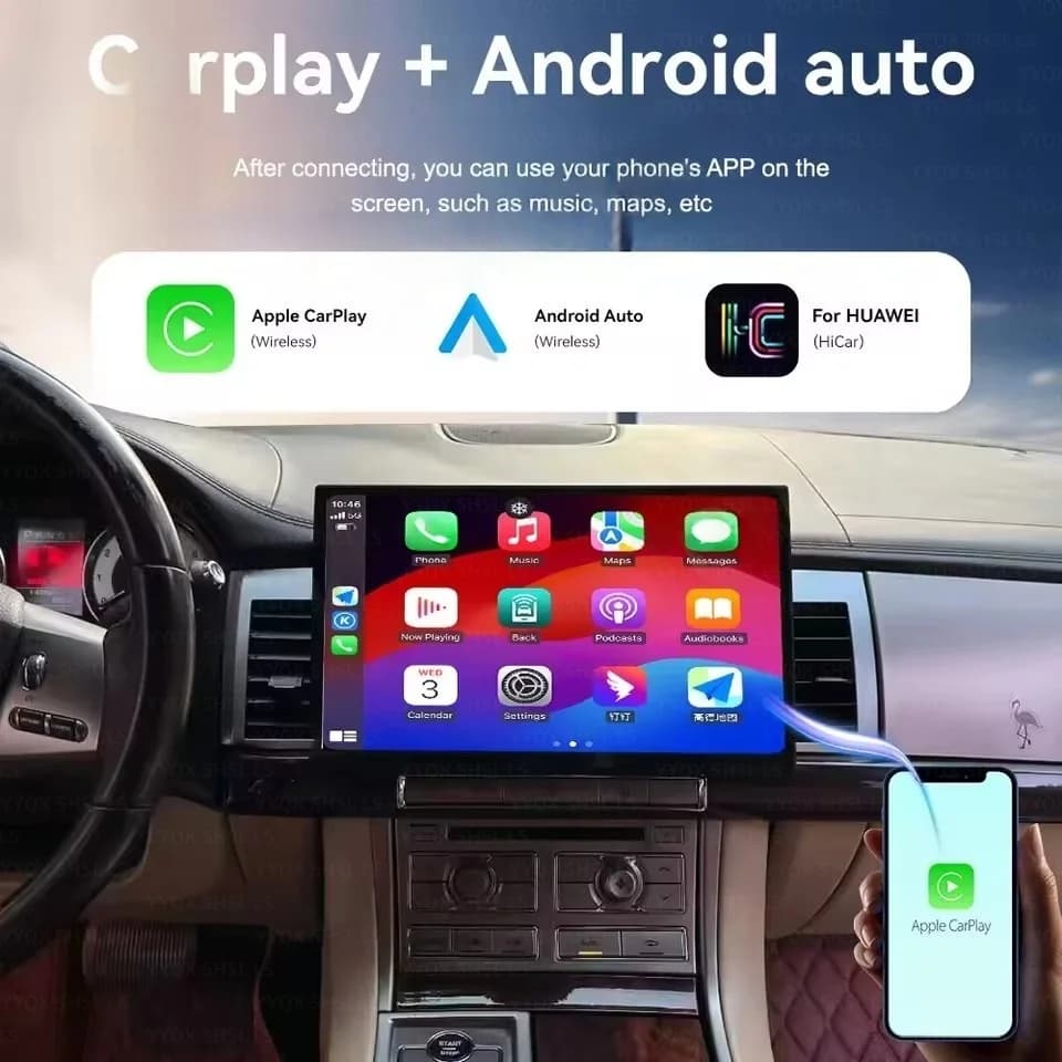 Car Radio For Jaguar XF 2008-2015 Android Auto Wireless Carplay GPS Navigation Multimedia Video Stereo Receiver Head Unit WiFi
