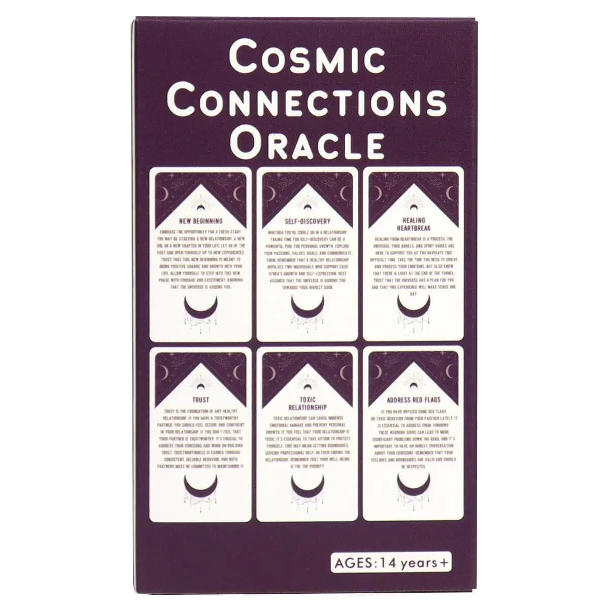 Connessioni cosmiche Oracle Deck ispirato all'universo per amore e relazione 10,3 * 6 cm 54 carte Oracle da 54 pezzi
