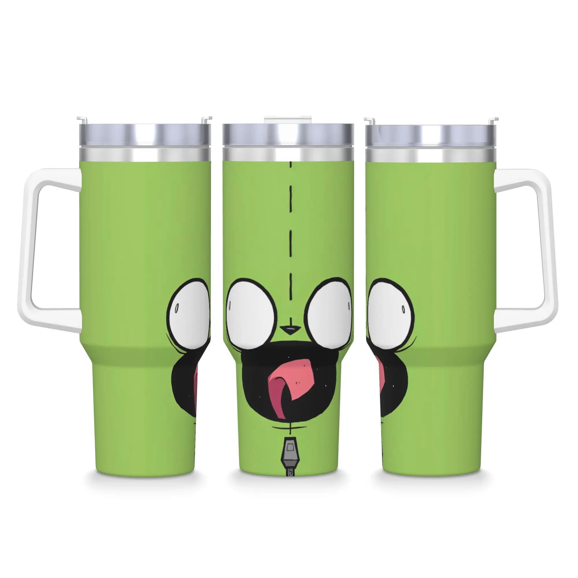Tazza Termica in Acciaio Inox da 40OZ con Design Invader Zim Gir, Mantiene Caldo e Freddo, Tazza da Auto, Bottiglia da Viaggio