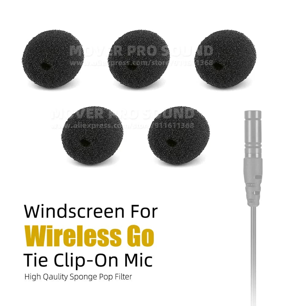 Per Rode Wireless Go Lavalier microfono schiuma parabrezza rumore Pop filtro Mic spugna copertura fermacravatta sul parabrezza scudo risvolto