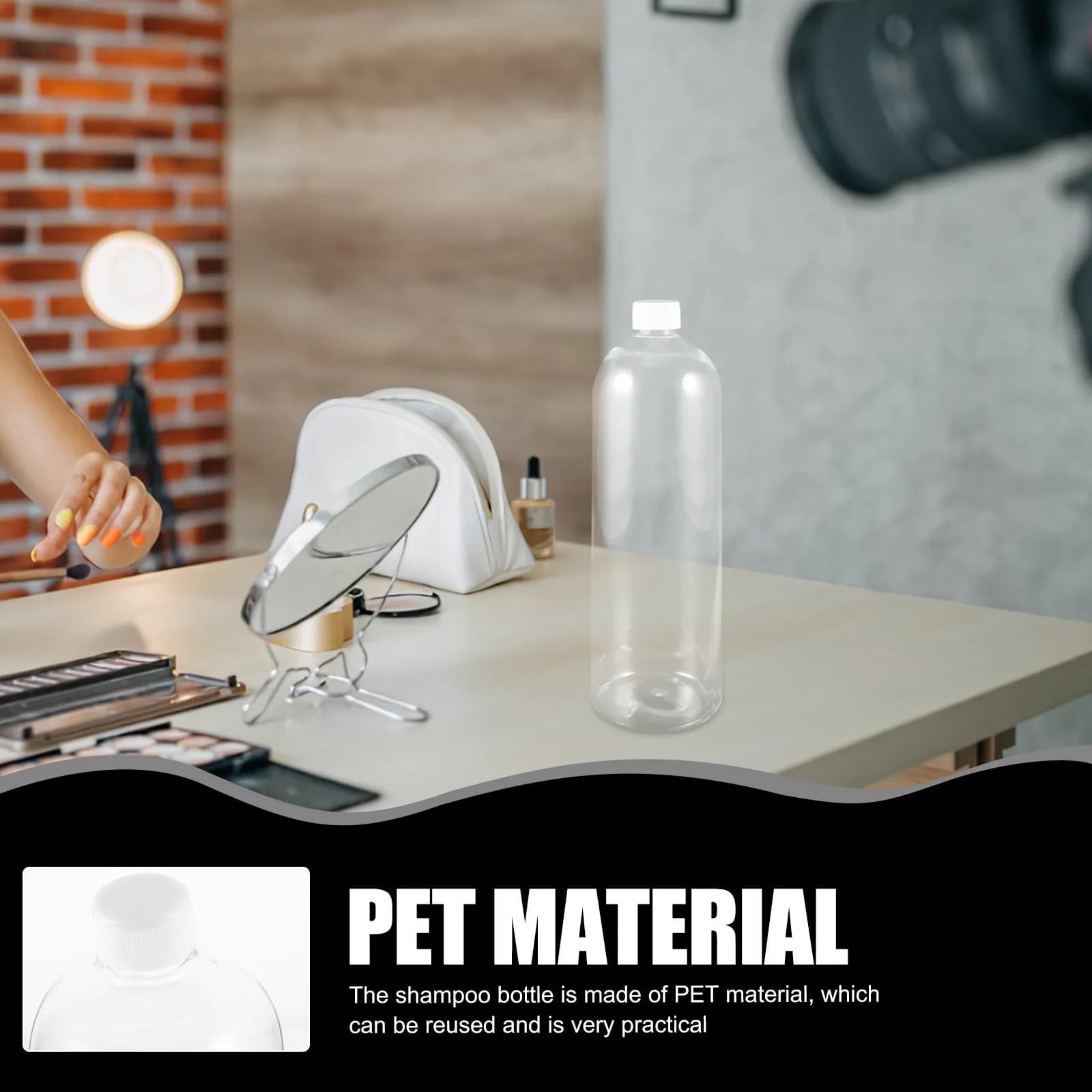 5 flaconi dispenser di shampoo ricaricabili in plastica PET, materiale stabile, contenitori da viaggio per lozione corpo e sapone, flaconi vuoti per la casa