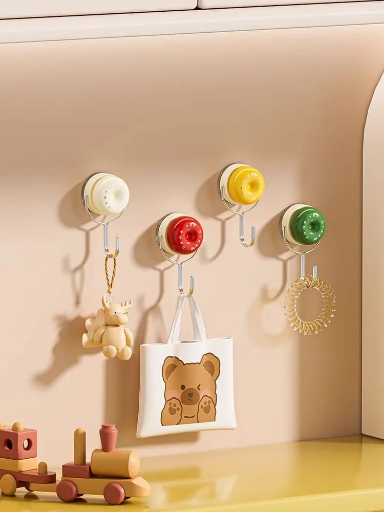 Potenti Ganci a Ventosa Portaoggetti Senza Foratura, Ganci Adesivi Sottovuoto per Cucina e Bagno, Organizzazione a Parete