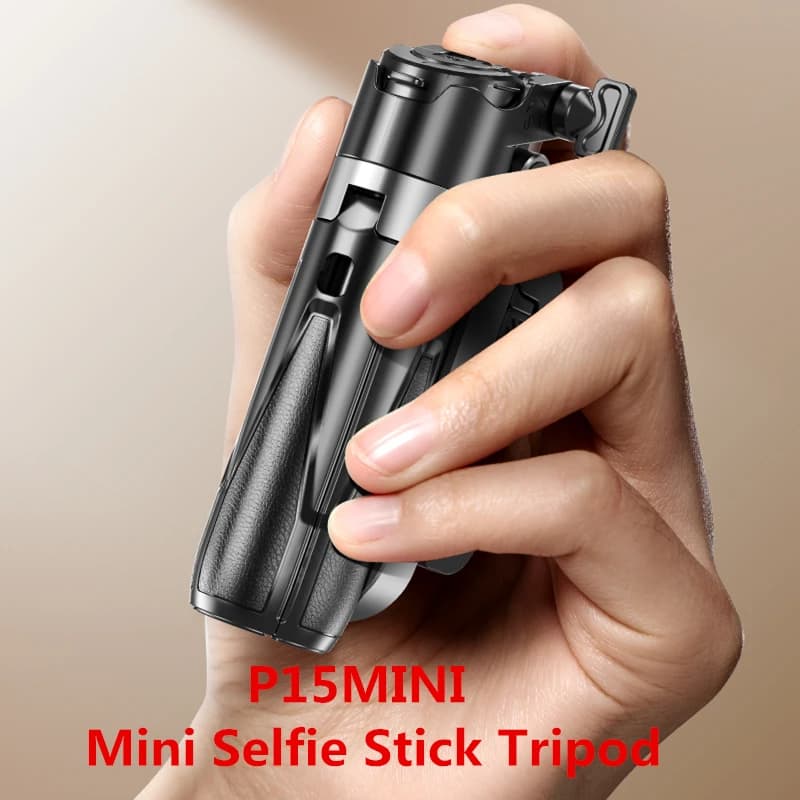 Nuovo P15 Mini Selfie Stick Treppiede 3 in 1 Supporto per telefono con telecomando staccabile per Vlog Treppiede telescopico multifunzionale portatile