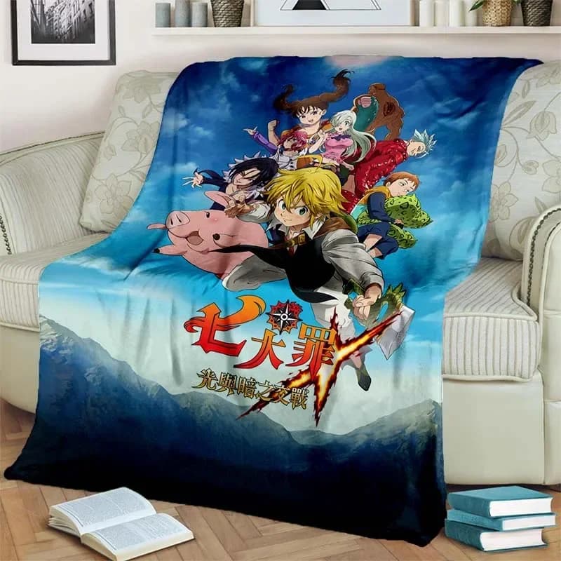 The Seven Deadly S-Sins Pattern coperta leggera, coperta regalo multiuso per le vacanze coperte calde e morbide per tutte le stagioni