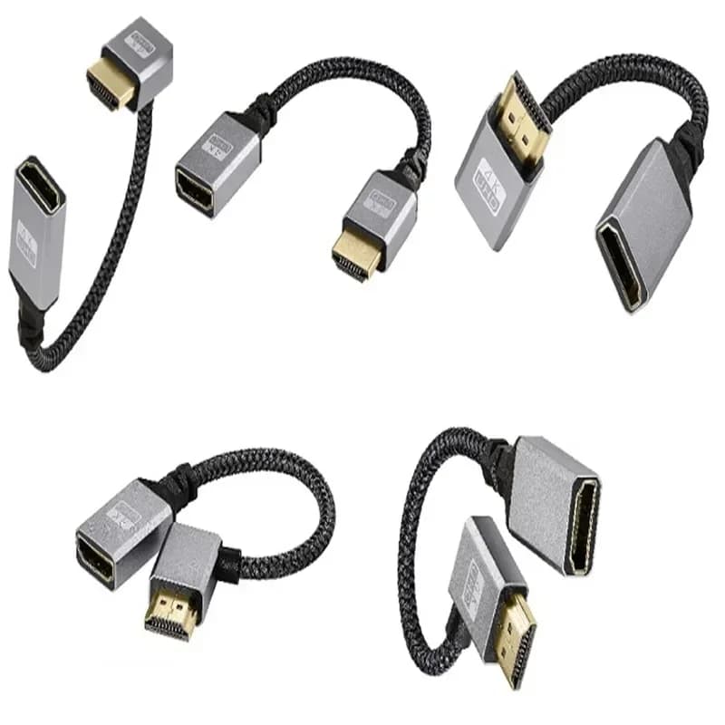 HDMI Micro cable from Male to Female 4K, HDTVI cable 4K@60HZ V2.0, HDMI extension cable Straight, Left, Right, Top, Lower