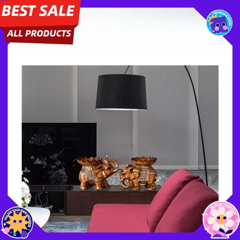 Manufacturer's hot-selling European retro elephant dried fruit plate creative living room coffee table home decoration ornament