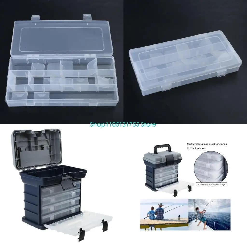 K0EF Pressure Test Fishing Accessories Container 4 Layer Fishing Container for C