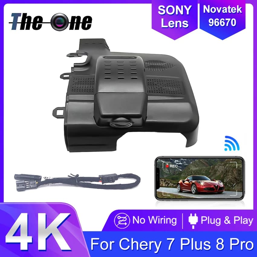 Per Chery Tiggo 7 Plus Tiggo 8 Pro Deluxe 2022-2026 Plug and Play Dash Cam anteriore e posteriore per auto DVR Videoregistratore Wifi