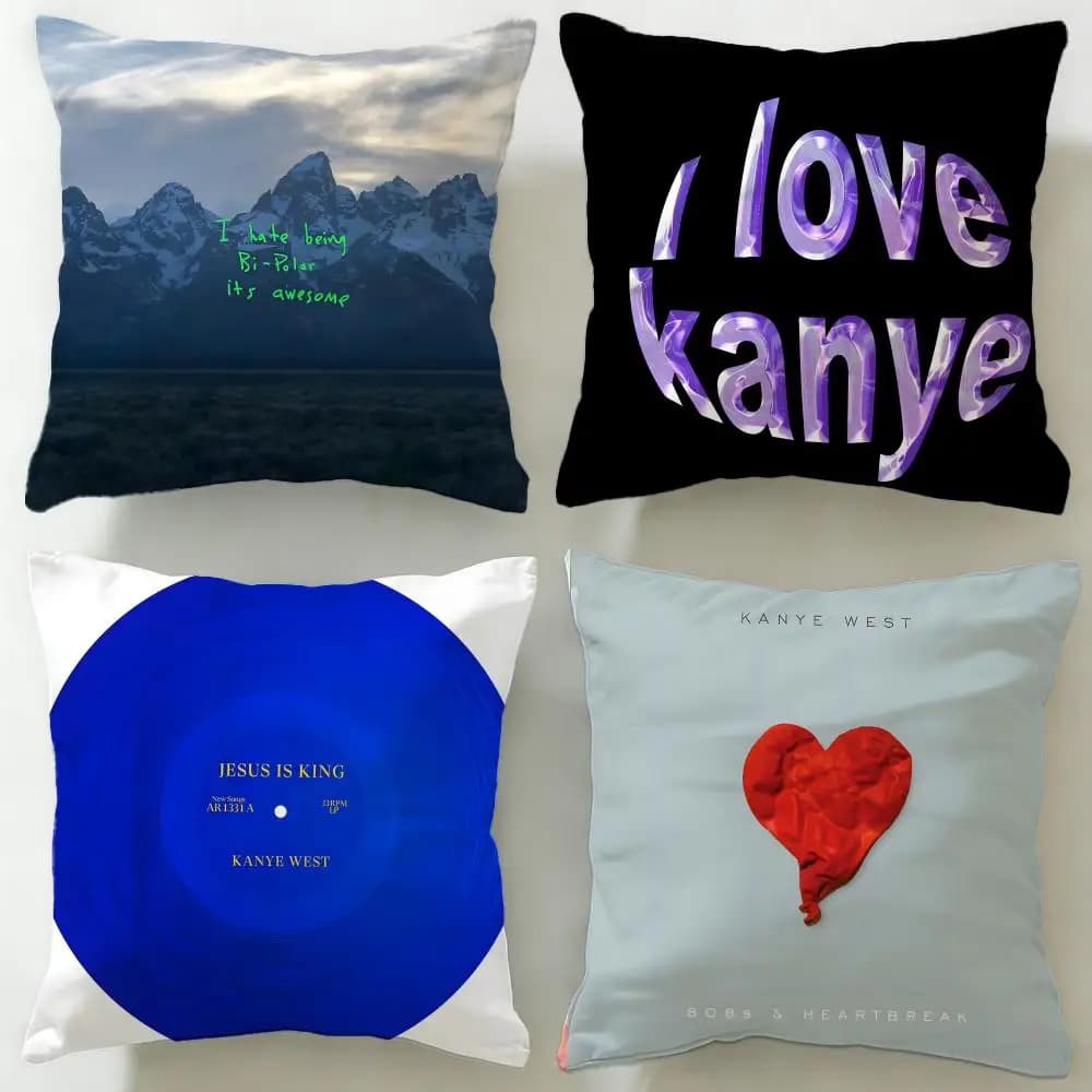 Popolare rapper Kanye Omari West Federa per cuscino morbida e facile da lavare – Versatile per divano, letto, viaggi e ufficio