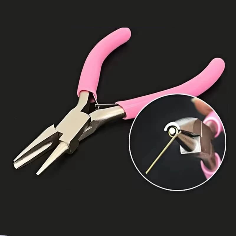 Mini 5Inch Round Concave Pliers Wire Looping Pliers Precision Jewelry Pliers Wire Looping Pliers for DIY Jewelry Making