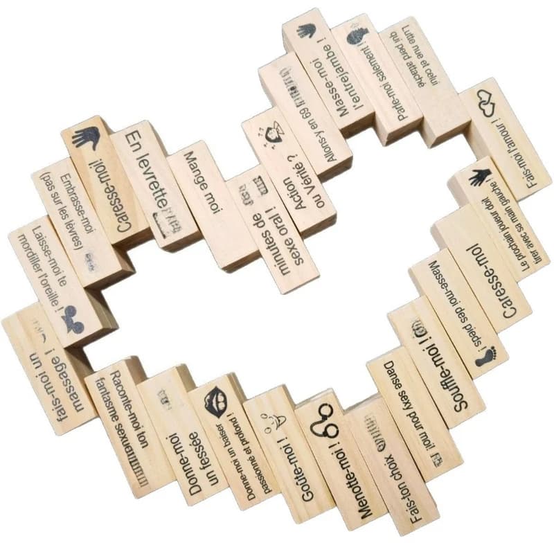 48PCS Sex Block Game for Adult Couple Date Night Ideas Valentine Tumbling Tower Stacking Games Erotica Party SM Block For Couple