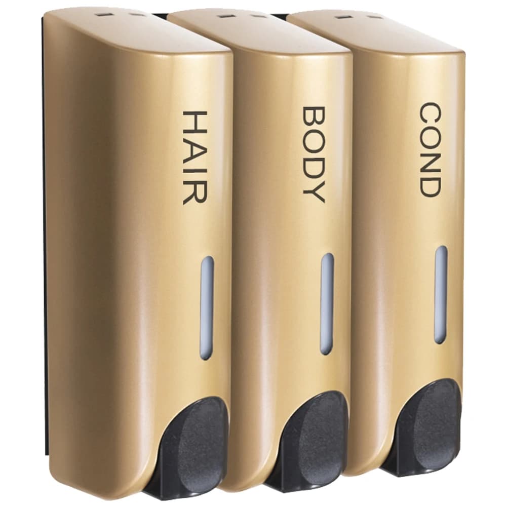 Dispenser triplo per Shampoo e balsamo da 350ml contenitore per sapone per lozione per il lavaggio a parete resistente al calore per accessori da bagno