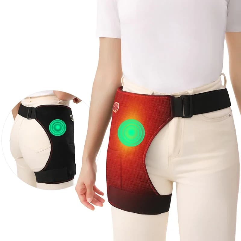 Electric Hip Heating Massage Pad for Hip Sciatica Pain Relief Hips Support Brace Lower Back Thigh Buttock Electric Heat Pad