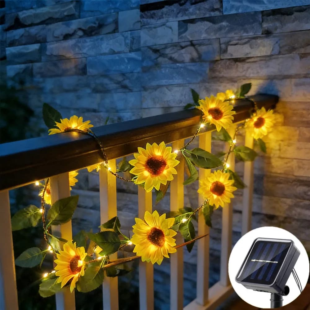 Outdoor LED Artificial Green Leaf Light String Garden Wedding Yard Fairy Solar Festoon Party Garland Light Wall Fence Decoration