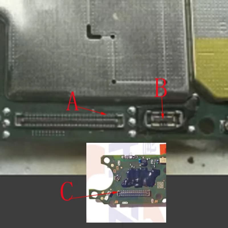 2-10 Pz LCD Display Battery Spine Spine Charger Usb Door Dock Edge FPC Connector For Huawei Honor X9C Smart BRC-NX1 X60