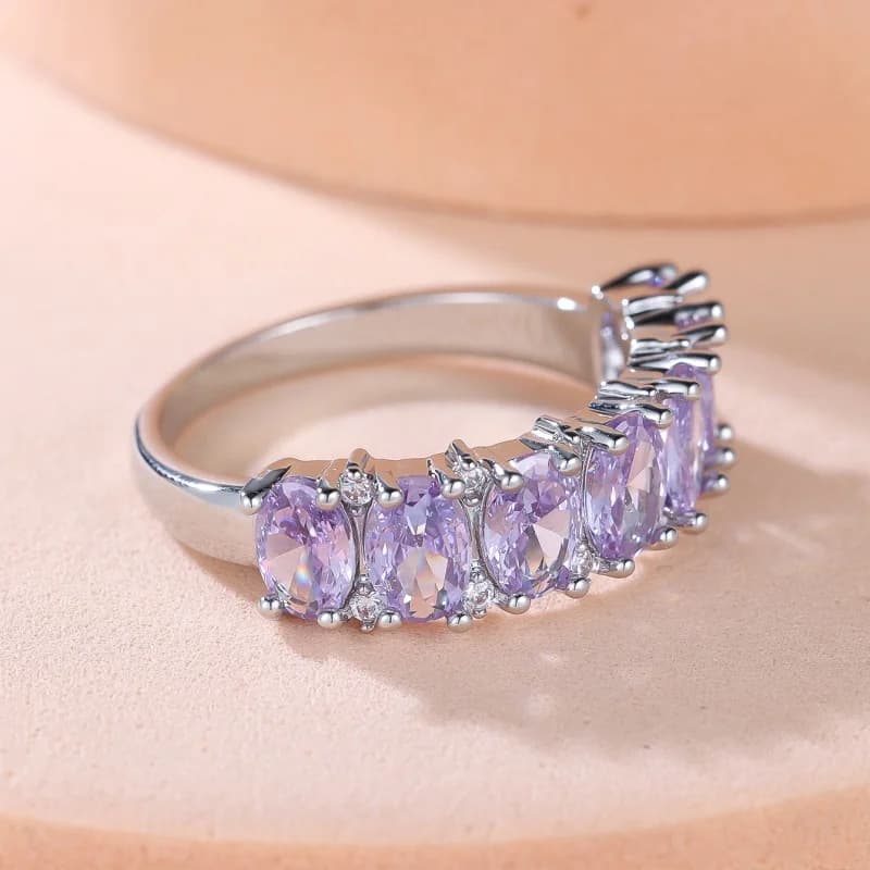 Egg Shape Blue Diamond Ring, New Design 2026, Lightweight Luxury, Fresh and Sweet, Versatile Jewelry for Daily Use and Work