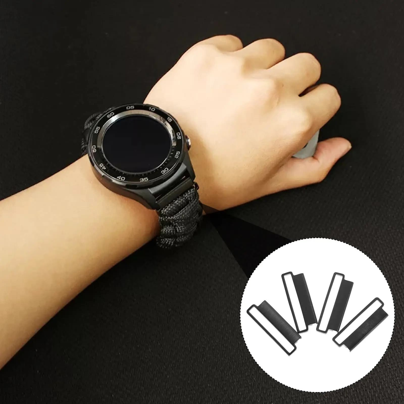 4Pcs Stainless Steel Watch Band Adapter Smartwatch Strap Connector Replacement Connector for Watchband Connection