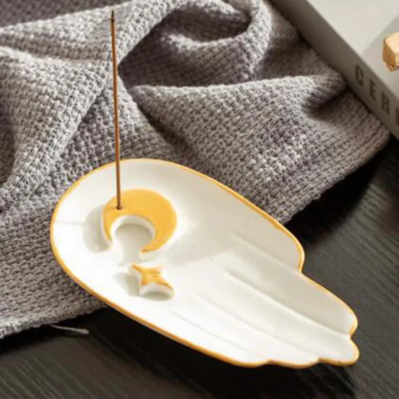 Pau Sanlo Burning Rack Porcelain Stick Incense Holder Sage Aromatherapy Burner Buddha Plate Base Home Decor