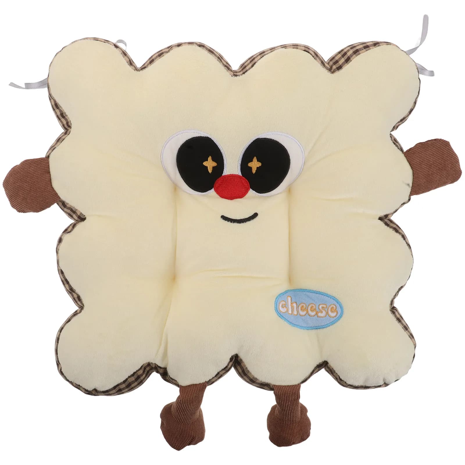 Biscuit Shape Cushion Cartoon Seat Cushion Soft Elastic Core Non Slip Base Comfortable Cookie Chair Pad Floor Pillow for Living