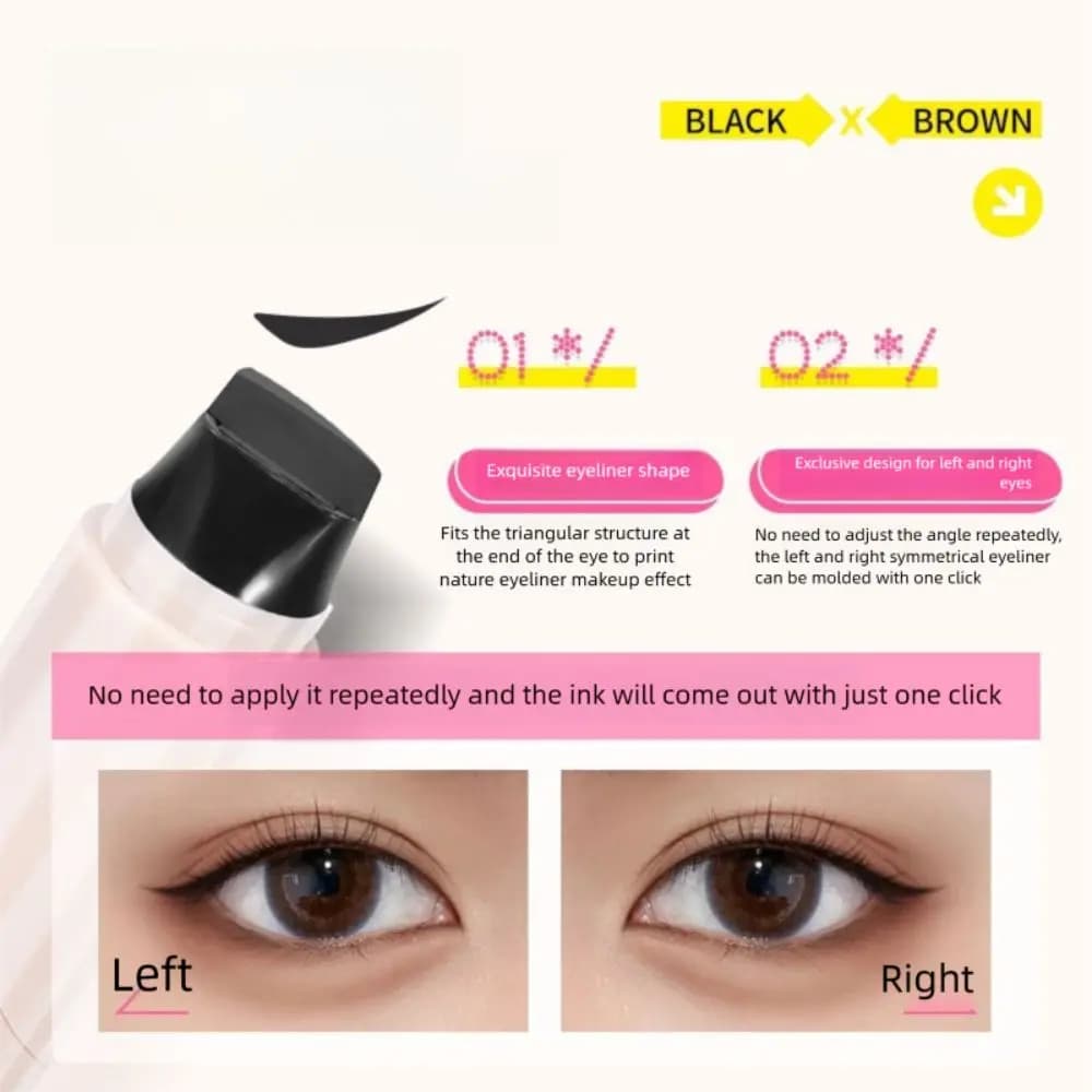 Nuovo Eyeliner Stamp Impermeabile ad Asciugatura Rapida, Lunga Durata, Portatile e Facile da Usare