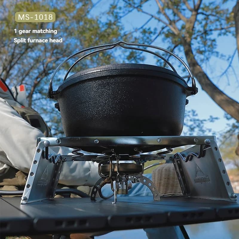 CAMPINGMOON Portable Foldable Thick Stainless Steel Windproof Card Type Stove Frame Outdoor Picnic Camping Barbecue Rack