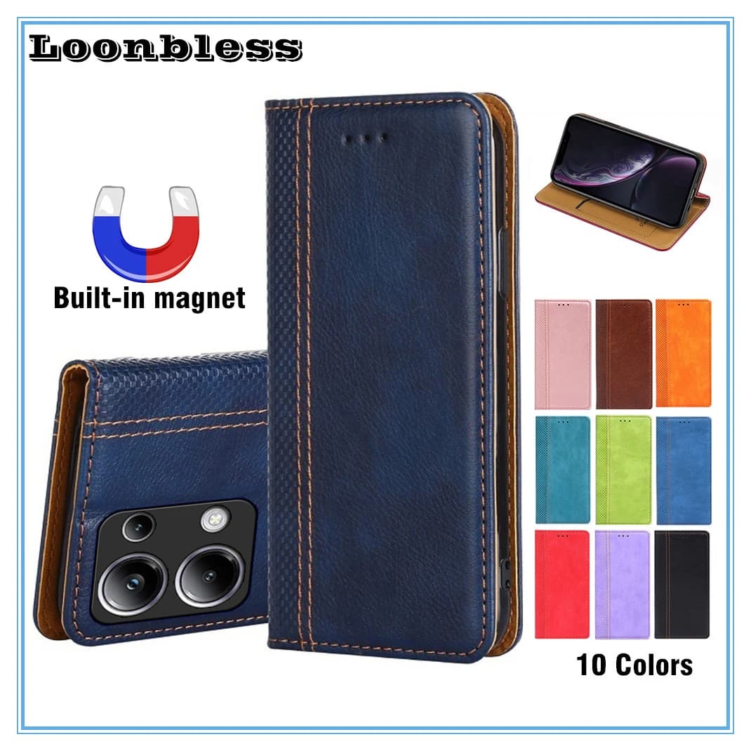 Case celular For Xiaomi Poco M6 Pro Wallet Phone Global Cover Book Skin Funda Etui Poco M6 Pro 4G Case 5G Poco M6 M 6 PocoM6 Pro