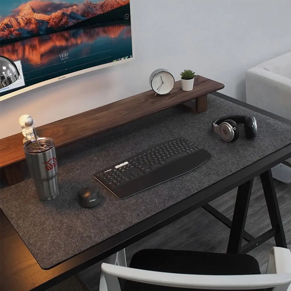 Gaming Accessories Wool Felt Mouse Pad Large Size Writing Mat Keyboard Mice Mat Home Office Non-slip Laptop Table Mat