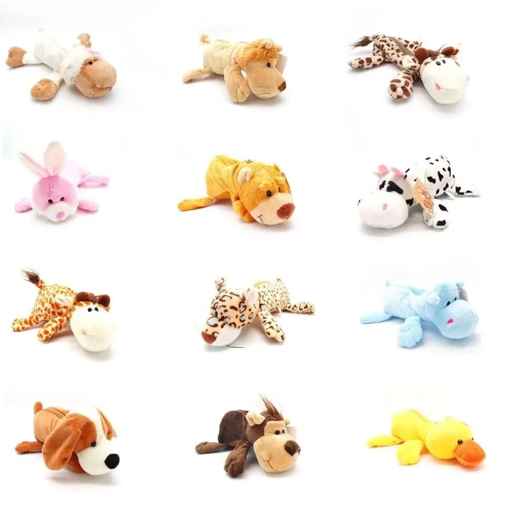 Simpatico astuccio per matite animali della foresta di peluche Kawaii Lion Monkey Elephant forniture per la conservazione della cancelleria per bambini grandi sacchetti di matita regalo