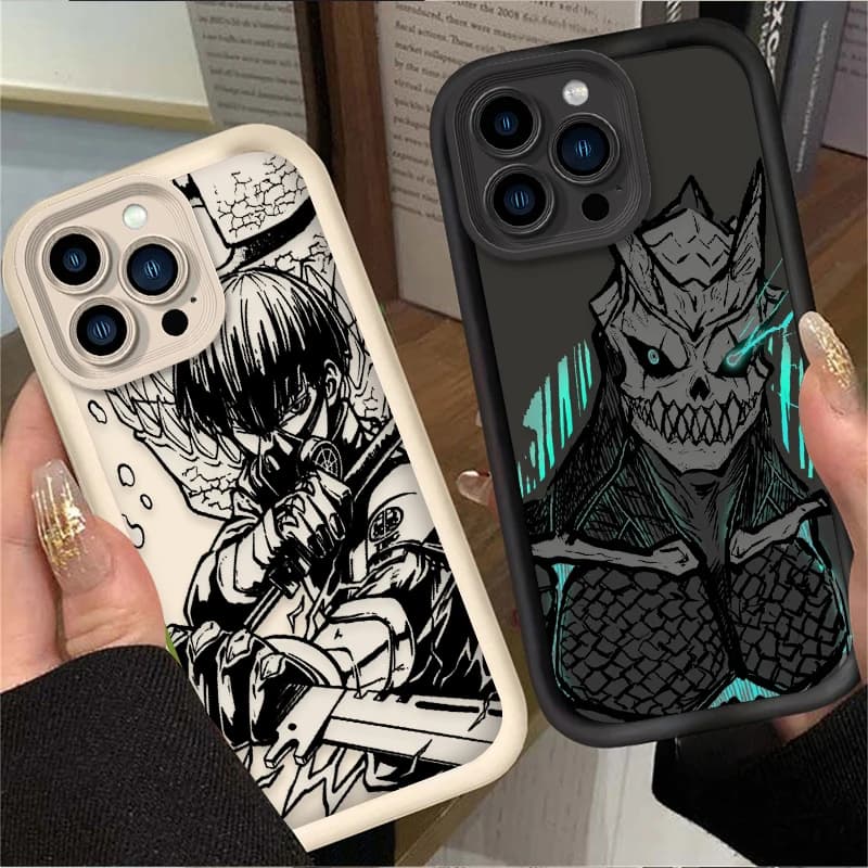 Raffreddare Anime Kaiju No 8 Cassa Del Telefono Per iPhone 17 Air 16 16E 15 14 13 12 11 Pro Max X XS XS Max XR SE 2020 SE4 7 8 Copertura In Silicone