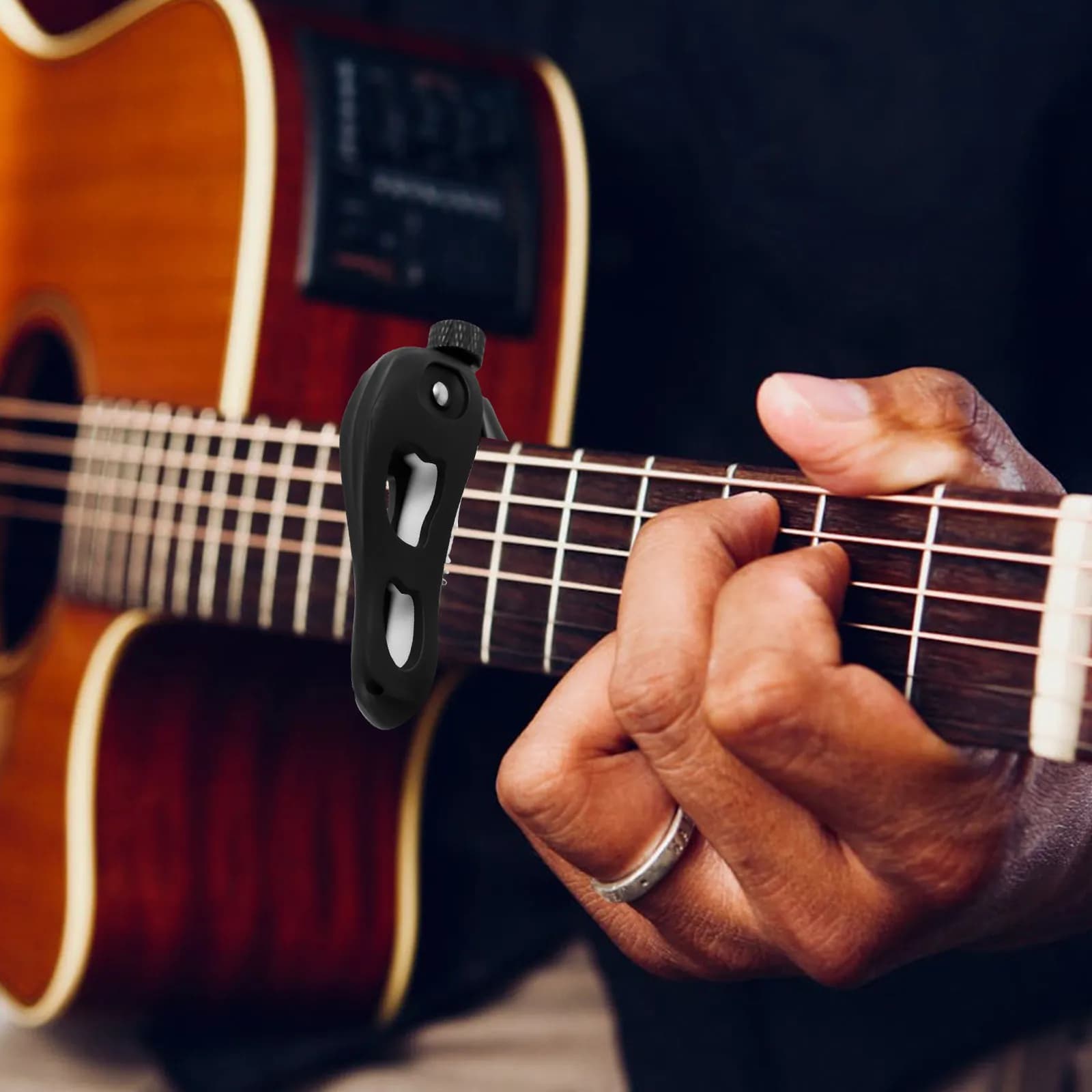 Capotasto per Chitarra in Lega di Zinco a Forma di Teschio di Dinosauro Tirannosauro per Chitarre Acustiche ed Elettriche, Ukulele, Banjo - Accessorio Creativo per Chitarra
