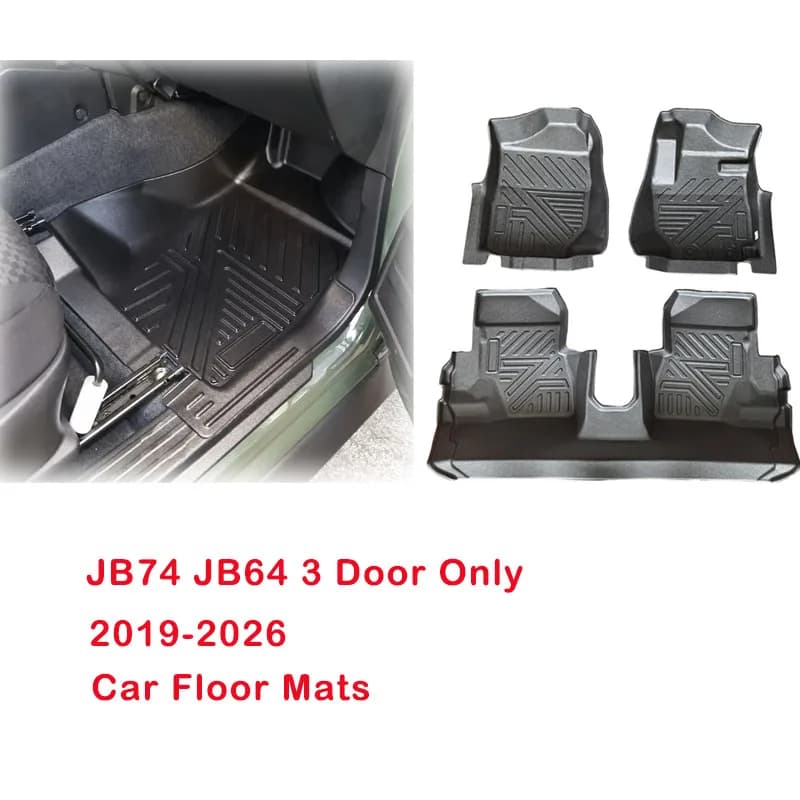 for Jimny 2-doors Floor Mat TPE Carpet Cover Foot Pads for Suzuki Jimny Serria JB64 JB74 Gen 4 Accessories Floor Matting