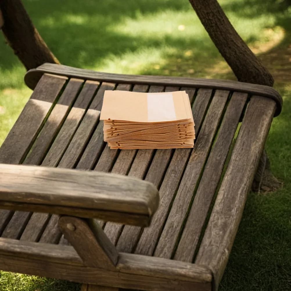 100 Buste Ecologiche in Carta Kraft per Semi con Finestra Trasparente per Facile Identificazione e Conservazione di Fiori e Verdure