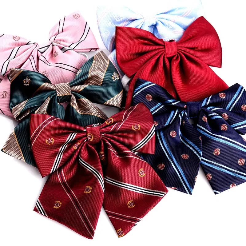 Women's school uniform bow tie ribbon rope led new tie handmade women's clothing butterfly bow tie for women
