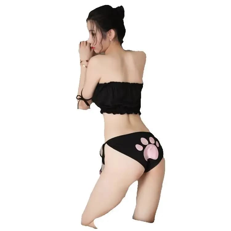 Set di Lingerie Sexy da Donna per Cosplay, Costume da Gatta Anime Kawaii, Outfit Sexy da Ragazza Gatta, Vestito Babydoll