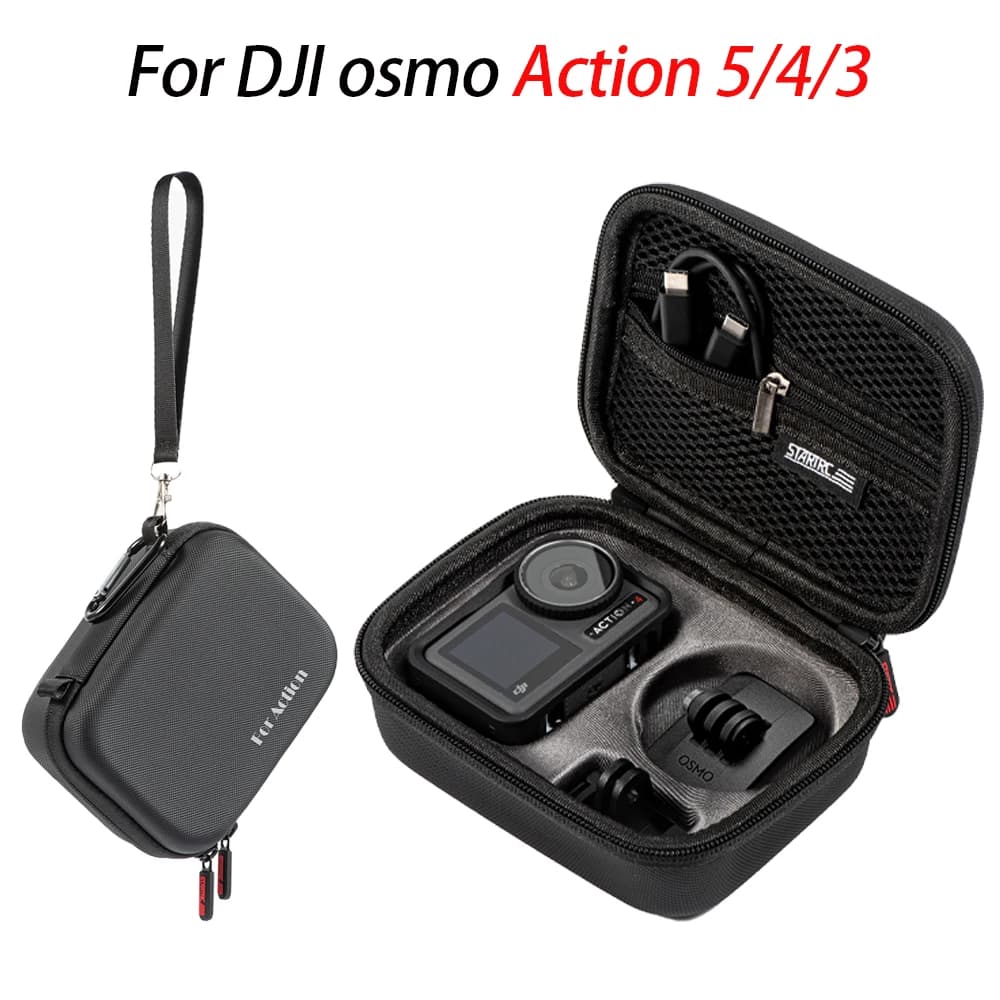 Borsa di Protezione Portatile per DJI Osmo Action 5 Pro, Action 4, 3, Custodia da Viaggio per Fotocamera Sportiva