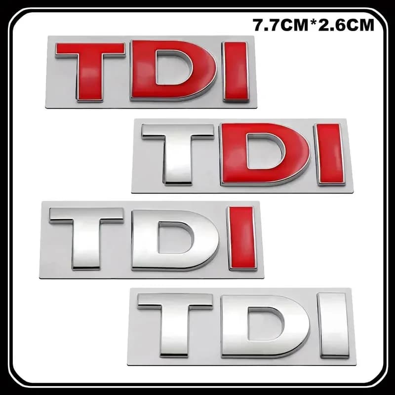 Per VW Golf Passat Tiguan Jetta Amarok TDI Distintivo 3D Adesivi per auto in metallo Decorazione coda Decalcomania Adesivo laterale