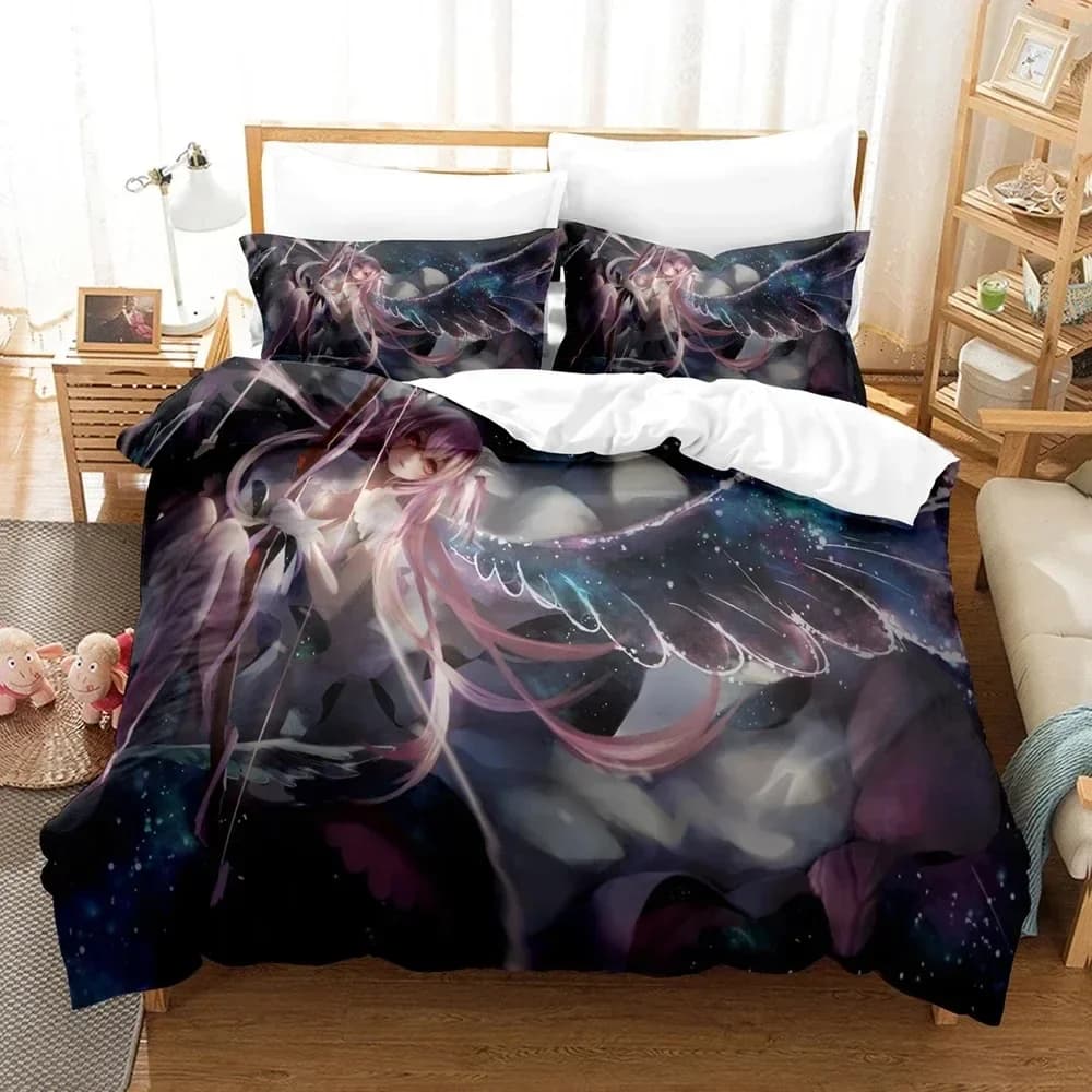 Fashion Top 3D Puella Magi Madoka Magica Set di biancheria da letto Set copripiumino con federa Twin Full Queen King Biancheria da letto Biancheria da letto