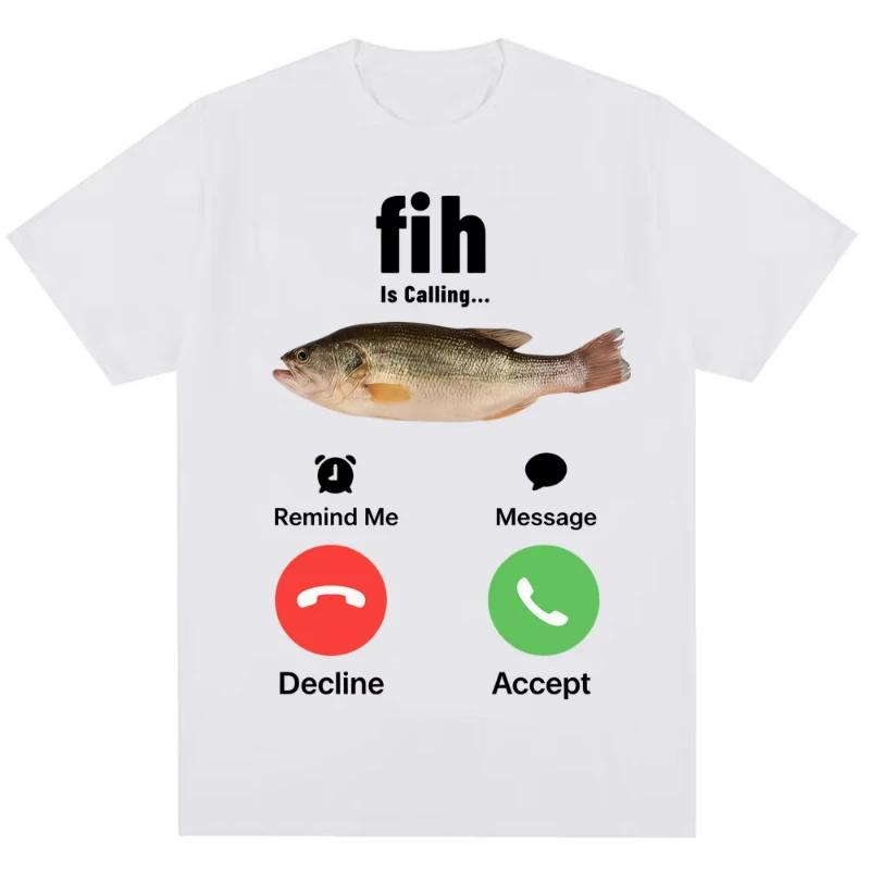 Moda Fih sta chiamando Meme Umorismo Divertenti magliette da donna Estate Manica casual Streetwear Manica Harajuku Abiti estetici casual